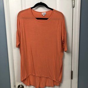 Orange lularote irma high low tee.  used.